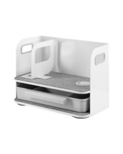 DIGITUS Desktop Organizer mit Qi-Ladegerät Grau Weiß (DA-90442)