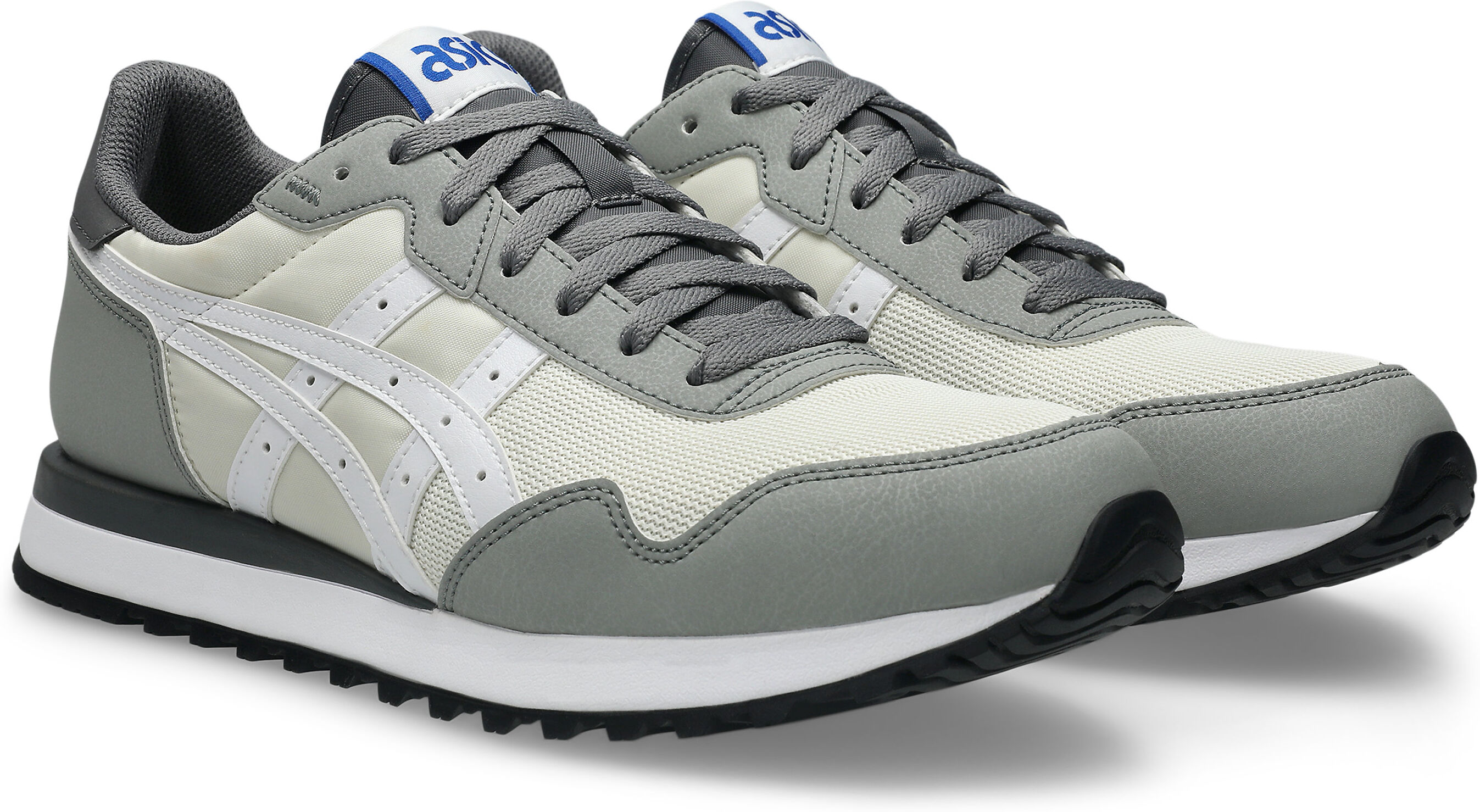 Sneaker ASICS SPORTSTYLE "TIGER RUNNER II", Damen, Gr. 45, grau (cream, weiß), Synthetik, Schuhe Sneaker cream, weiß 45