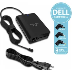 Advance Chargeur Universel Powerup Compatible Dell 90w - 3 Embouts (90 W), Notebook Netzteil, Schwarz
