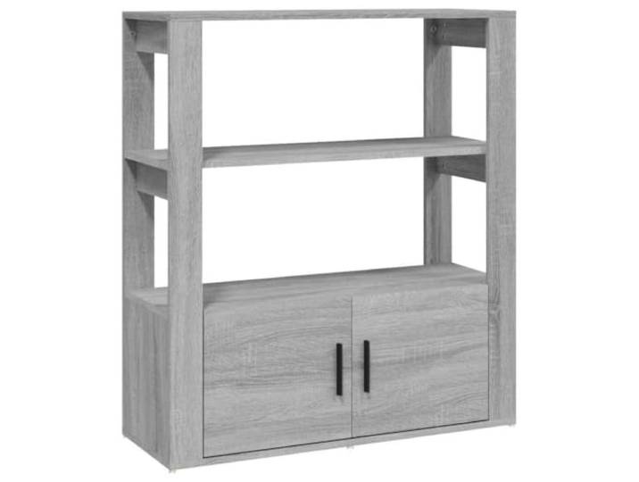 Kaorsrow Sideboard Grau Sonoma 80x30x90 cm Holzwerkstoff Kompakter Beistellschrank mit Türen und Ablagen für Wohnzimmer und Flur. Eleganter Stauraum im modernen Sonoma-Grau.