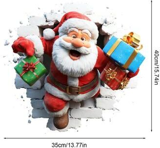 Lush Living Finds Holiday Home Decor Stickers For Home, Effect Peel And Stick Funny Christmas, Cartoon Decals Winter b