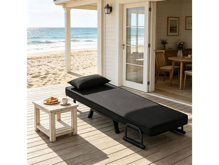 Fauteuil convertible - WESTYLE - 3-en-1 - Dossier 5 positions - Mousse haute résilience - Structure métal