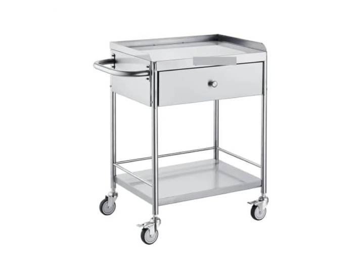 XPJYUA Service Servierwagen Moderner Mehrzweckwagen aus Edelstahl Medizinischer Wagen aus Metall for Labor, Klinik, Küche, Salon, Hotel, medizinische Verwendung