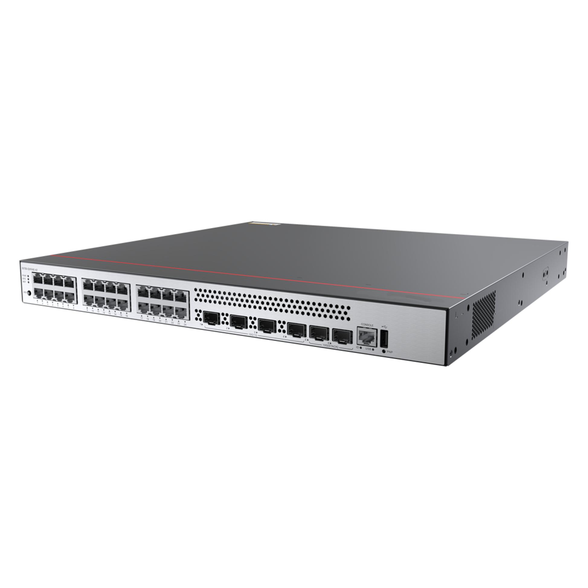 Huawei Ethernet-Switch der Serie S5700 - 24 * 10/100 / 1000BASE-T-Ports 4 * 10GE SFP+-Ports 2 * 12GE Stac (24 Ports) (1707868)