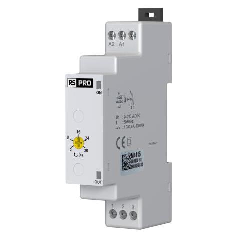 RS PRO Zeitrelais, DIN-Schienen, 4 60s, 24 240 (M6003)