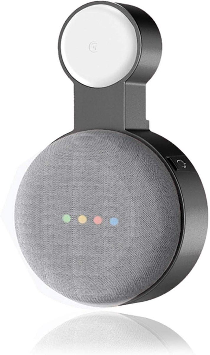 Zwarte wandhouder voor smart speaker - Muurbeugel zonder schroeven om ruimte te besparen