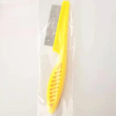 Uplifted Trends Pet Hair Shedding Comb Stainless Steel Flea Comb For Cat And Dog Grooming yellow m