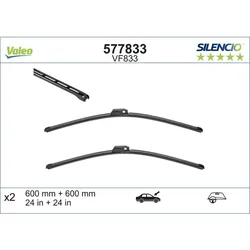 Scheibenwischer VALEO 577833 für Bentley Continental Flying Spur Azure II
