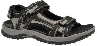 Drew Men's Warren 3 Strap - 11.5 Black Sandal D
