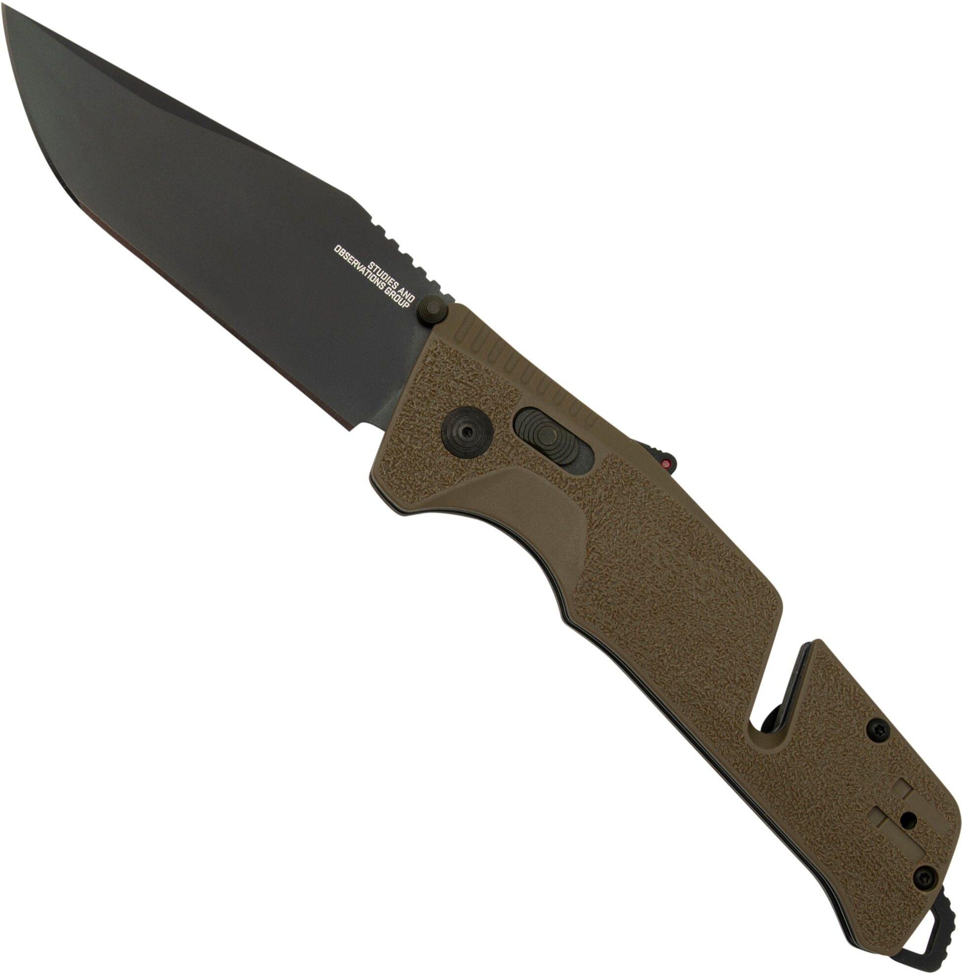 SOG Trident AT Flat Dark Earth Tanto 11-12-12-41 coltello da tasca