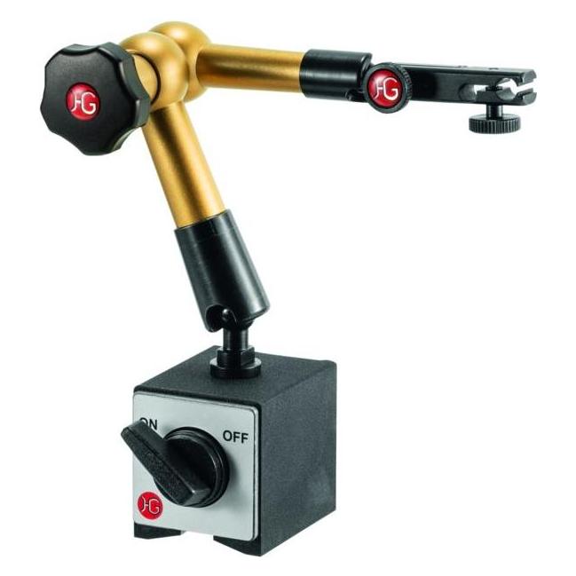 HG Hydraulisches Magnet-Messstativ (mit Fuss) mit mechanischer Feineinstellung am Uhrenhalter, Ausla (108420)