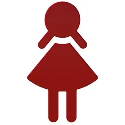 Hewi 801 Symbol Frau 801.91.02033 rubinrot, selbstklebend
