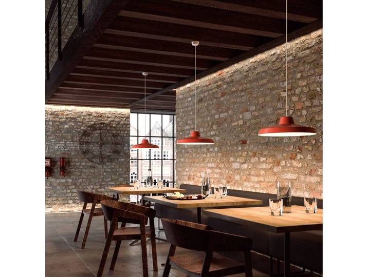 Linea Light Hängeleuchte Miguel, rot, für Küche, Aluminium