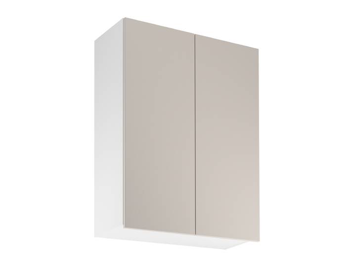 Küchenhängeschrank 2 Drehtüren Farbe: Weiß / Beige Soft-Close Funktion 3 Fächer 80 x 32 x 100 cm hochwertig Verarbeitet