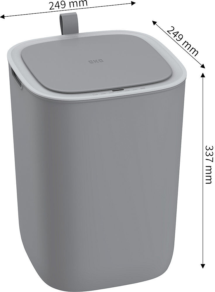Sensor-Abfalleimer MORANDI, Volumen 12 l, handsfree, grau EKO