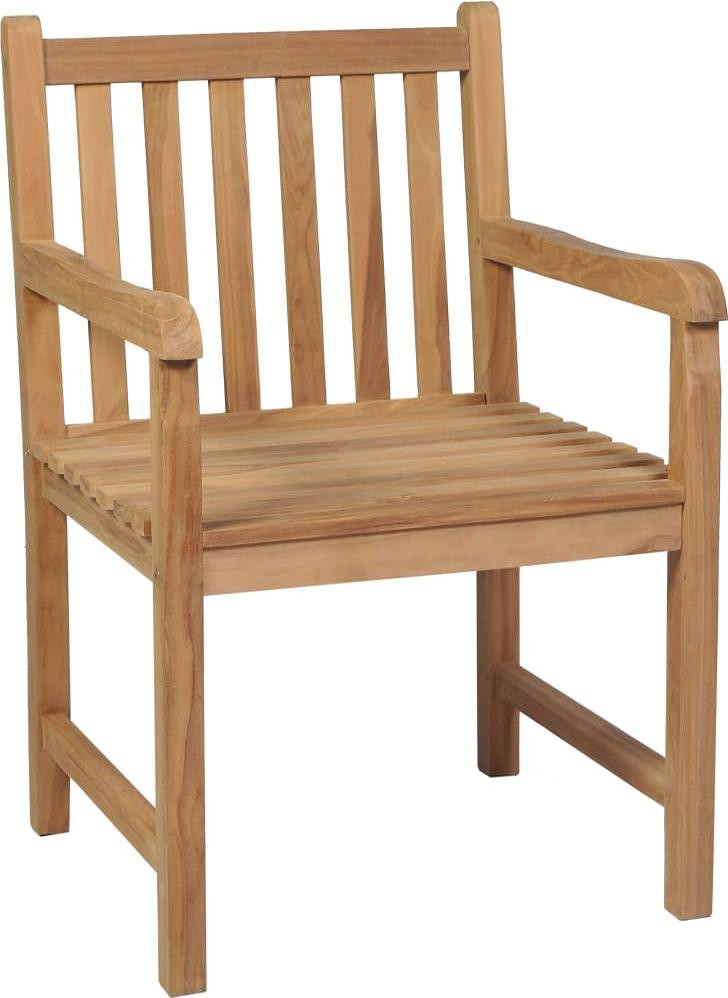 vidaXL Set van 6 Tuinstoelen van massief teakhout