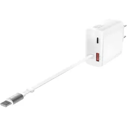 4smarts Netzladegerät PDPlug Slim 65W GaN Jojo (65 W, 3 Ports), USB Ladegerät, Weiss