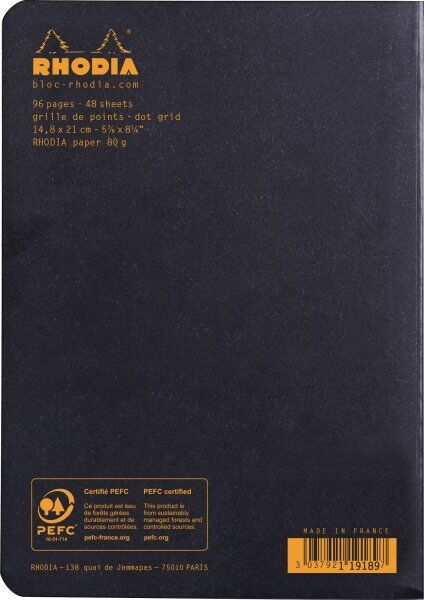 Rhodia Classic Notesbog   A5   Linjeret