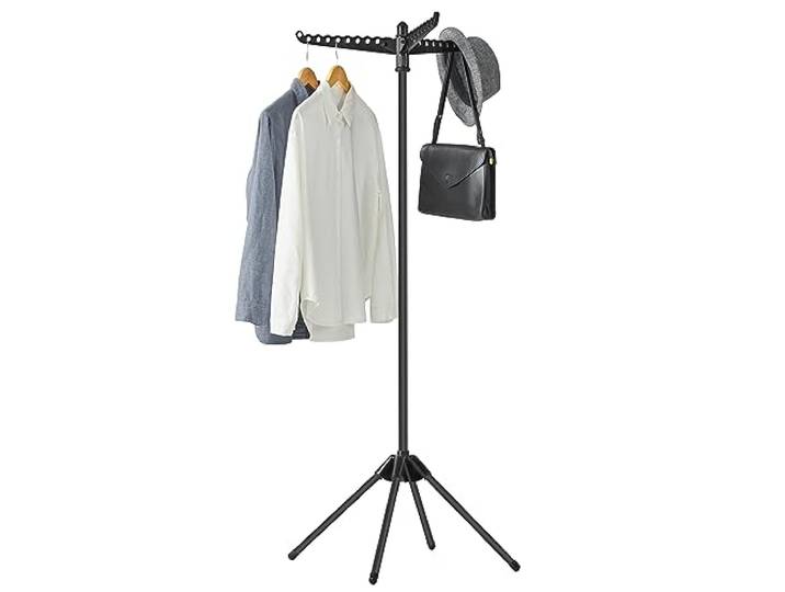 SONGMICS Wäscheständer Klappbar, 3 Drehbare Arme, Stahl, 150 cm