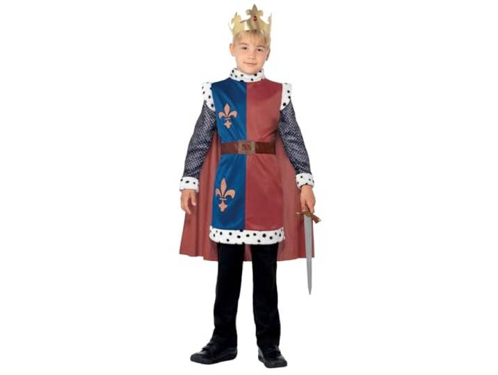 Smiffys King Arthur Medieval Costume, Red