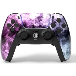 Rocket Games Controller Rocket Force X Chroma (PS5), Gaming Controller, Weiss, Schwarz, Violett, Rosa, Mehrfarbig
