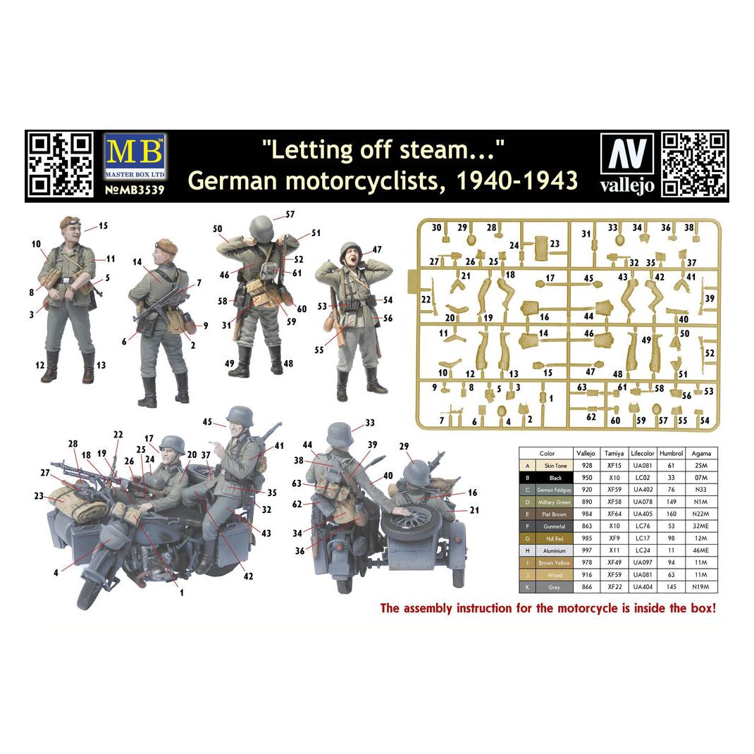 Master Box German Motorcyclists 1940-42 (MB3539)