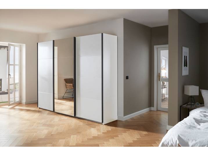 Armoire à portes coulissantes Miami 271 x 229 x 62cm Blanc