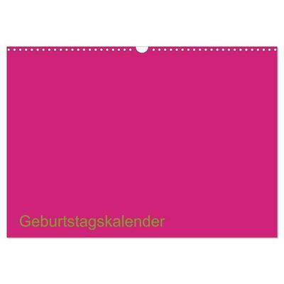 Bastel-Geburtstagskalender pink / Geburtstagskalender (Wandkalender 2027 DIN A3 quer), CALVENDO Monatskalender