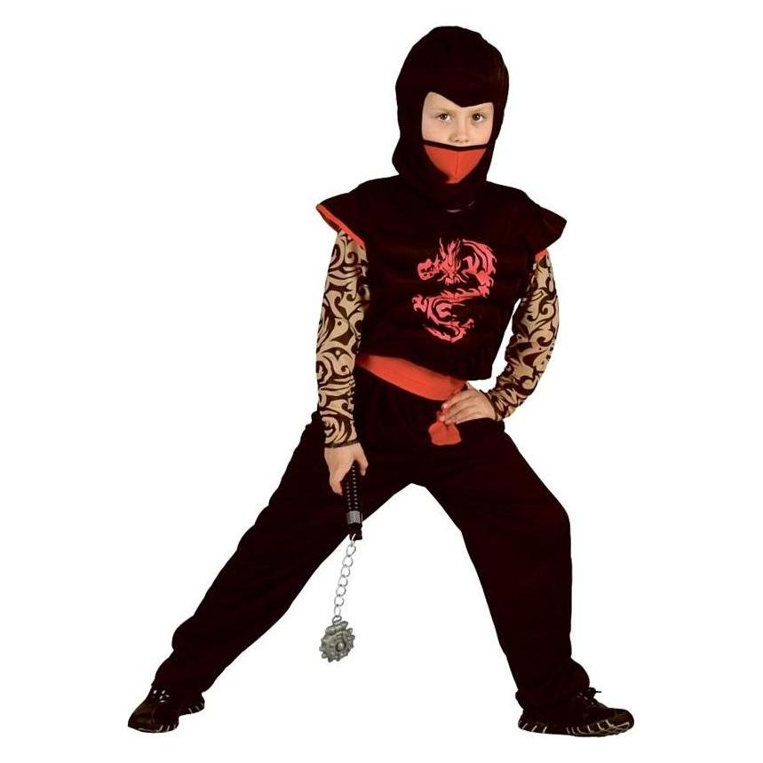 GoDan Ninja-Kostüm - Roter Drache, Grösse 130/140 cm (140) (54626983)