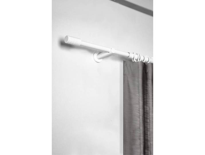 Gardinenstange ausziehbar 120cm Weiß/Weiß ausziehbar von 120-210 cm