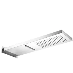 Herzbach Living Spa Wand-Regenbrause 11.661600.2.01 Edelstahl poliert, 539x165mm, Regen/Schwall
