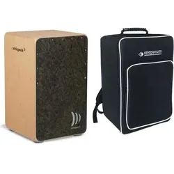 Schlagwerk CP 4007 Cajon Wurzel Holz mit Tasche (Cajon), Perkussion, Braun