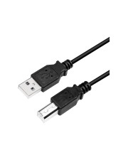 LogiLink 2.00m USB Anschlusskabel High-Speed A Stecker auf B Kabel Digital/Daten m Schwarz (CU0007B)