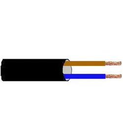 H05RR-F 2x0,75 - Leichte Gummischlauchleitung, schwarz, Ring 100m