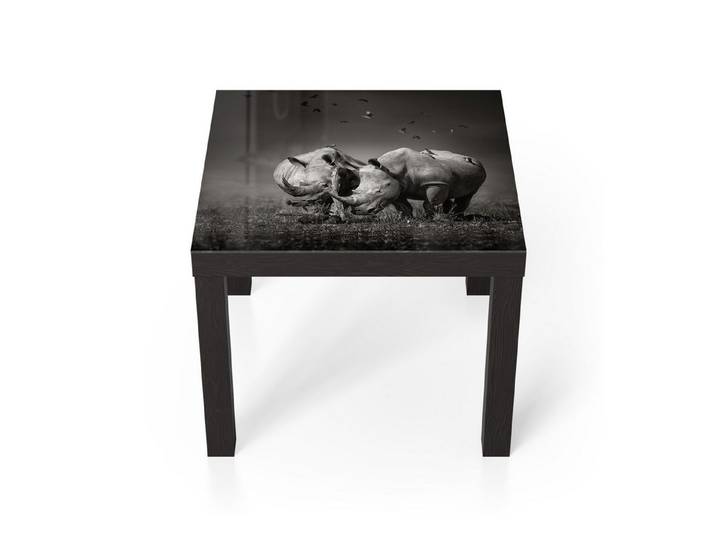 DEQORI Couchtisch 'Stille Titanen', Glas Beistelltisch Glastisch modern