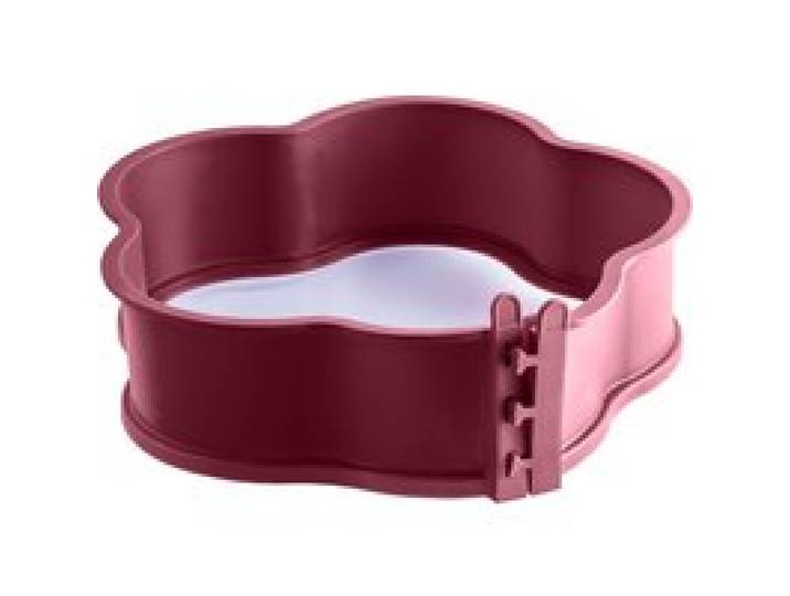 COOX Moule à charnière en silicone, Fleur (rouge foncé)