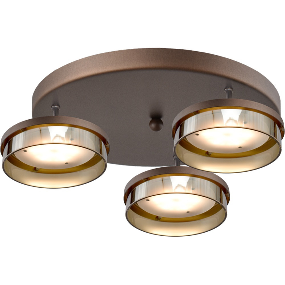 Masterlight Imperia Plafondlamp 3-lichts cacao bruin