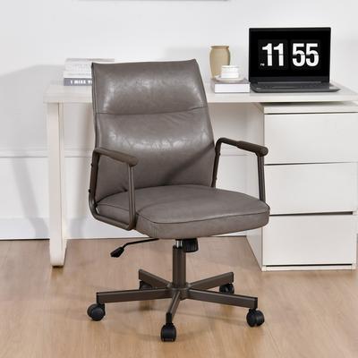 Duhome Elegant Lifestyle "Vintage 19.5"" Seat W PU Leather Upholstered Adjustable Office Chair"