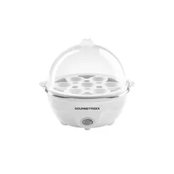 GourmetMaxx Eierkocher  13760 , weiß , Kunststoff,Metall , Maße (cm): H: 17  Ø: 16.8