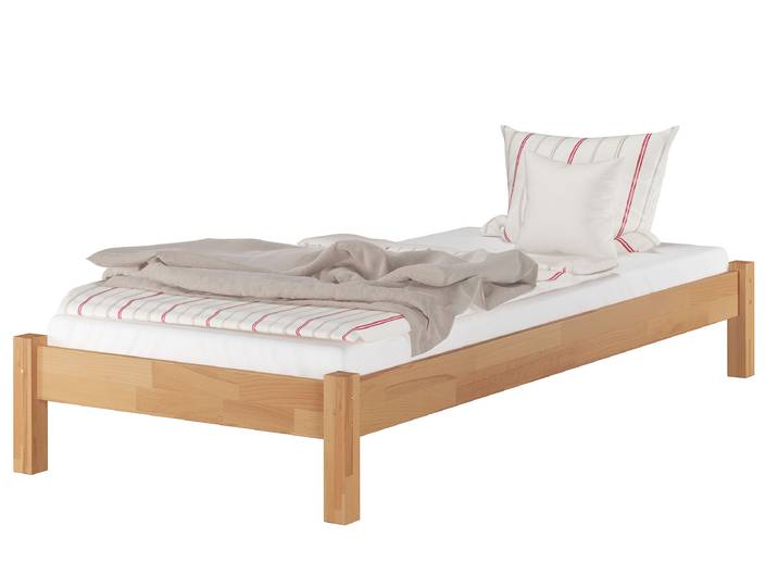 Schönes Buche Bett 80 x 200 cm Massivholz für Jugendliche