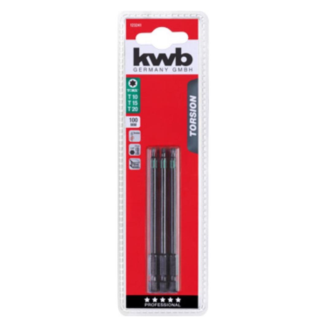 kwb 3 Bits 100mm T Set 1 Torsion (123241)
