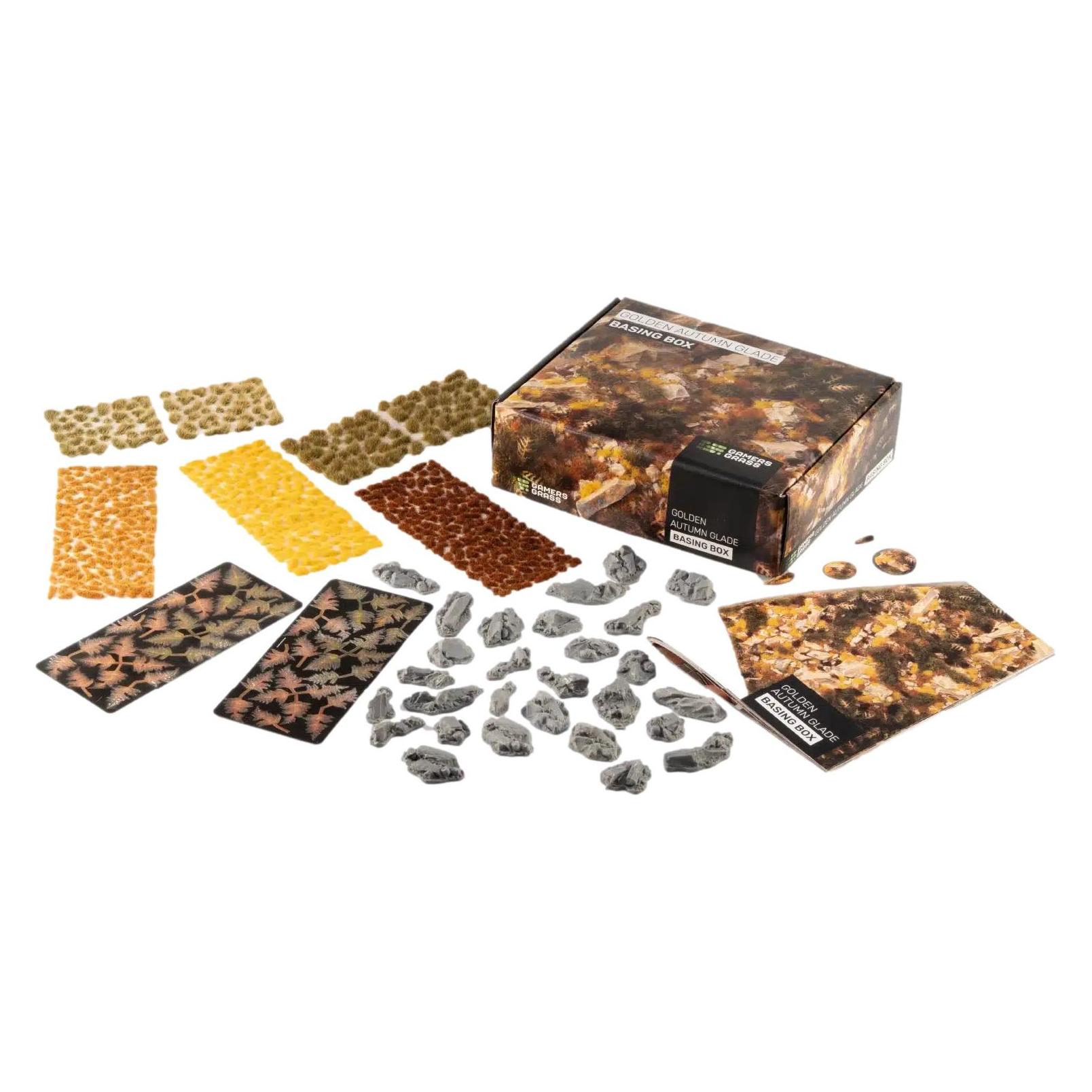 Gamers Grass - Golden Autumn Glade Basing Box (Pflanzliche Werkstoffe, Schaumstoff, Stein) (GGSB-GAGBB)