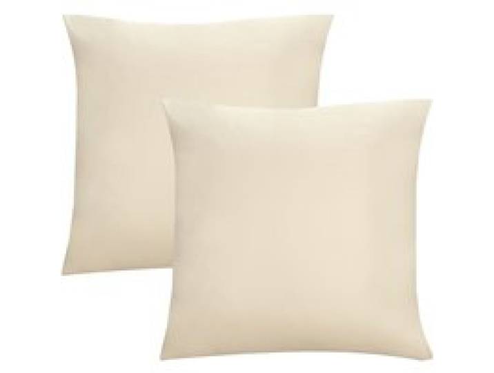 BIBERNA Lot de 2 housses de coussin en jersey fin (crème, 80x80cm)