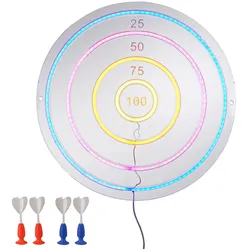 Dartscheibe Dartboard Kinderzimmer Neon USB-Anschluss 10 W Bunt Acryl D 46 cm