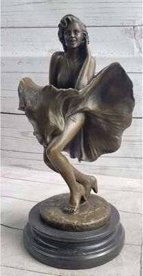 Bronzhaus Marilyn Monroe Skirt Blowing Bronze Sculpture Statue Figurine Seven Year Itch