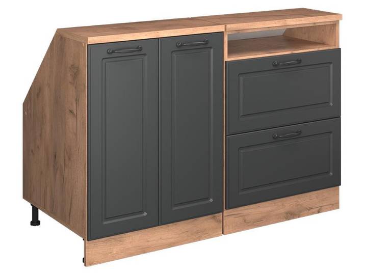 Meuble sous pente Vicco R-Line Anthracite campagne 120cm Lot de 2 caissons 60 cm de profondeur\, Model 60054