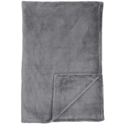 Schiesser Wohndecke Mia - Velvet Soft - 150 x 200 cm - Dunkelgrau