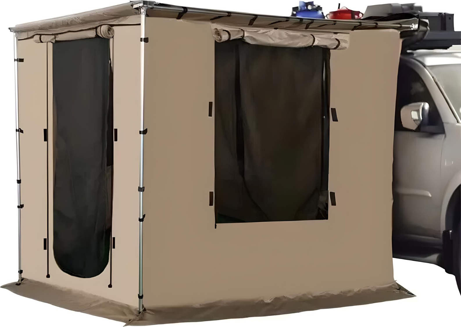 Markisenvorzelt Khaki Automarkise/Zelt 200x250x200cm mit optionalem Vorzelt Autozelt