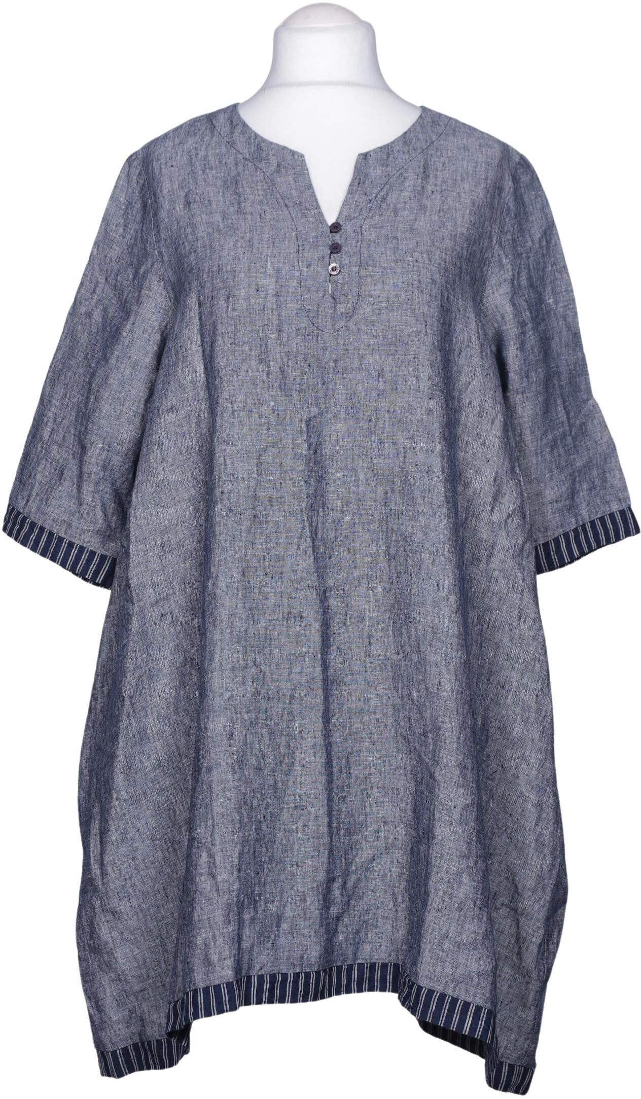 Zeitlos By Luana Damen Kleid, Blau, Gr. L, Leinen - Second Hand