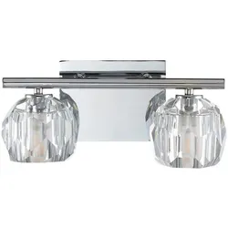 Elstead Lighting, Deckenleuchte, Regalia LED Wandleuchte G9 2-fach Poliertes Chrom Klar IP44 (600 lm, G9)